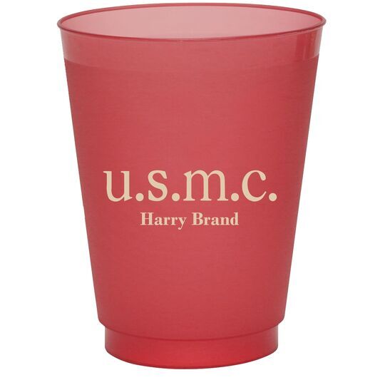 Big Word U.S.M.C. Colored Shatterproof Cups